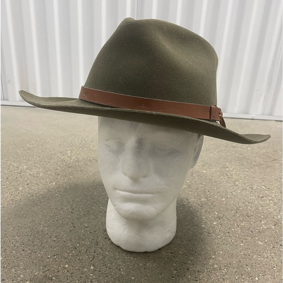 Olive Green VINTAGE STETSON MALLORY HAT - Picture 9 of 16